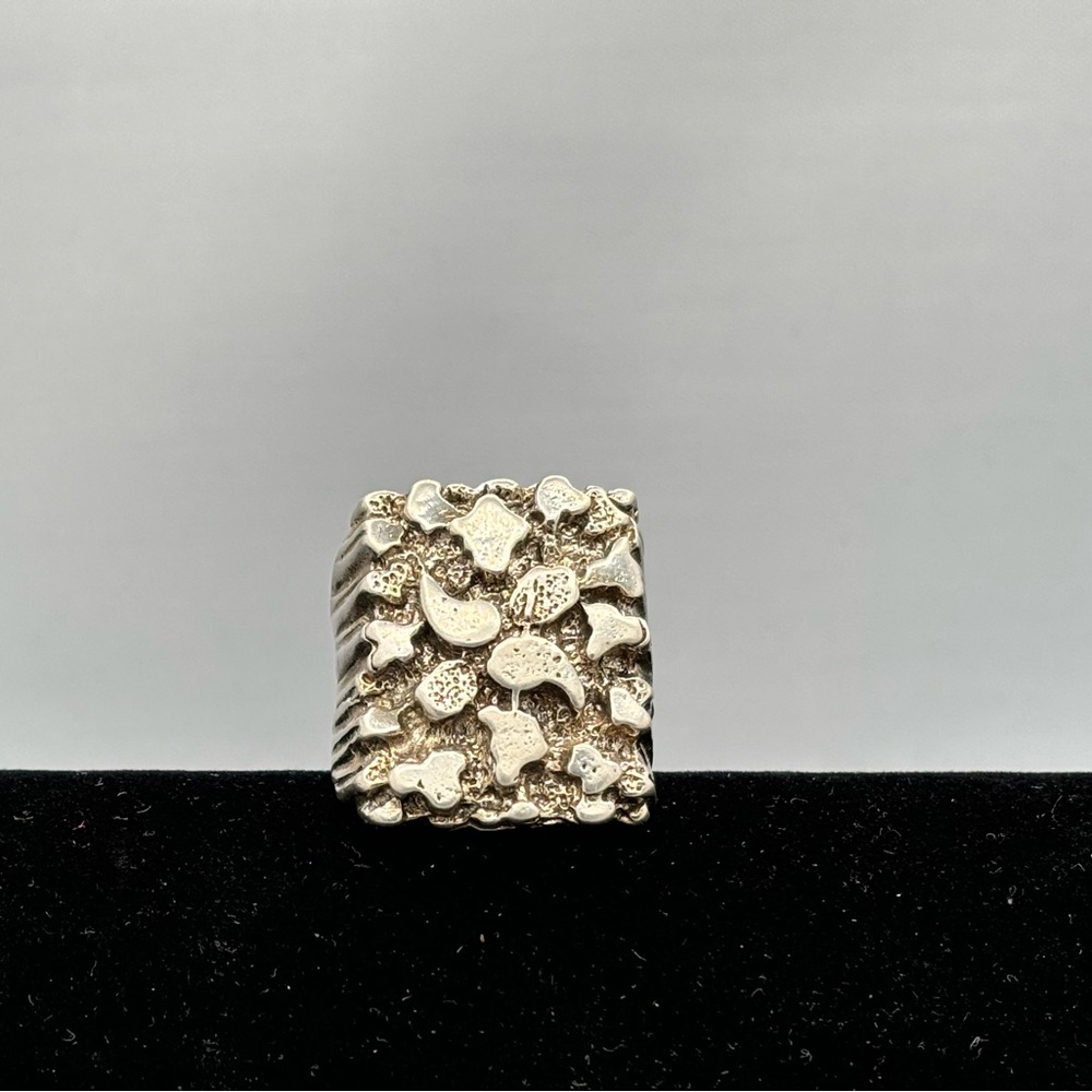 Nugget Silver Statement Ring - image 2